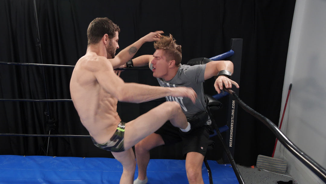 John Wolfboy vs Drew Harper with Gabe Steel